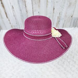 Maroon Floppy Sun Hat